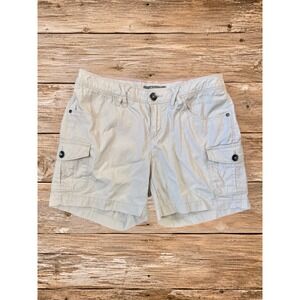 Natural Reflections 100% Cotton Cargo Utility Hiking Shorts Beige Size 2 Women